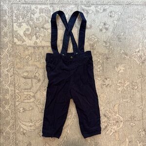 Janie and Jack Corduroy Blue Overalls with Crossed Straps